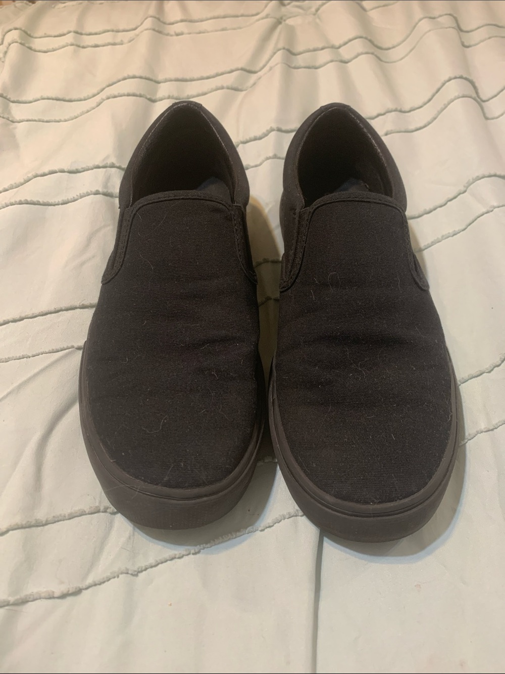 No Boundaries Black Slip-On Canvas Shoes